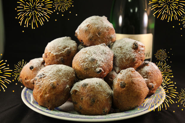 Afbeelding van Oliebollen met rozijnen 12 halen, 10 betalen